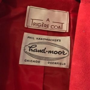 Red and purple Vintage suede Trigere coats